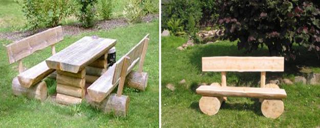 Diy παγκάκια από κορμούς δέντρου2