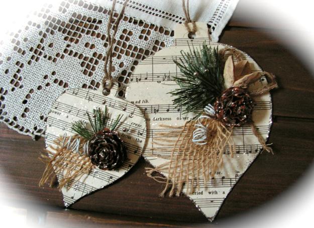 οικολογικά Χριστουγεννιάτικα στολίδια από χαρτί10