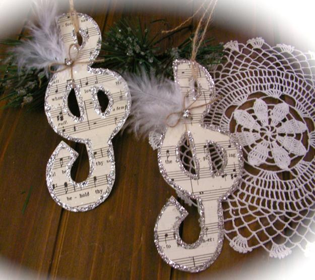 οικολογικά Χριστουγεννιάτικα στολίδια από χαρτί2