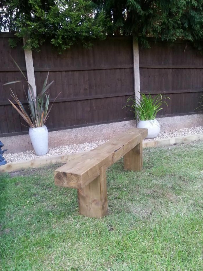 Ρουστίκ παγκάκια κήπων6