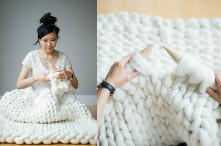 πλεκτή διακόσμηση με χοντρά νήματα13